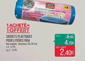 Match Sachets plastiques pour litières riga offre