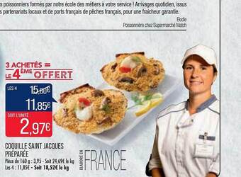 Match Coquille saint jacques préparée offre