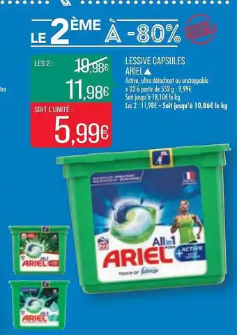 Match Lessive capsules ariel offre