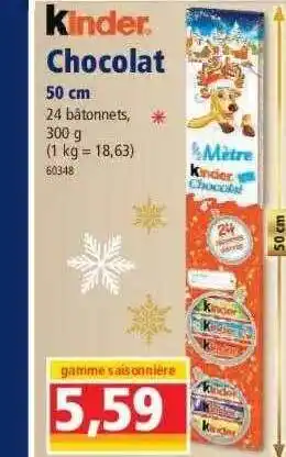 Norma Chocolat kinder offre