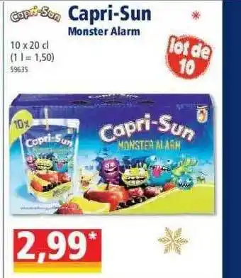 Norma Capri-sun monster alarm offre
