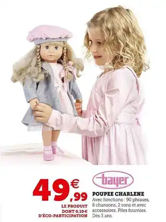 Hyper U Poupée charlène byer offre