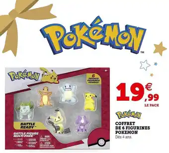 Hyper U Pokémon coffret de 6 figurines offre
