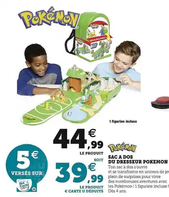 Hyper U Pokémon sac à dos du dresseur pokémon offre