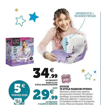 Hyper U Cool maker stitch 'n style fashion studio offre