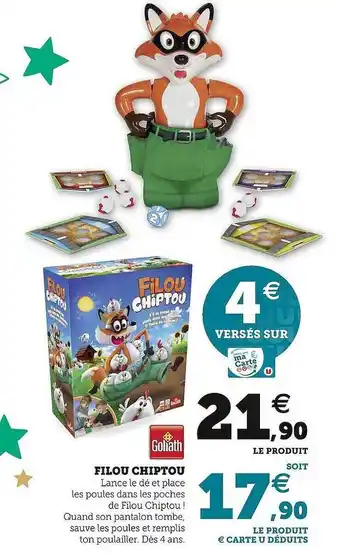 Hyper U Goliath filou chiptou offre