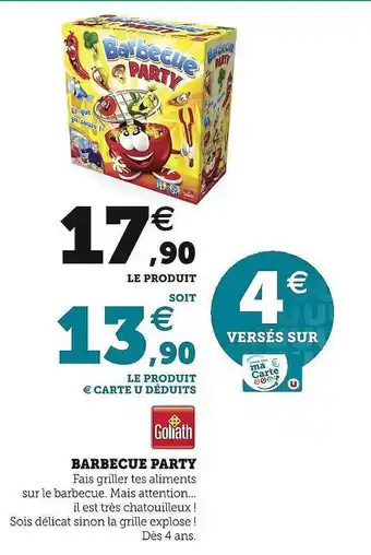 Hyper U Goliath barbecue party offre