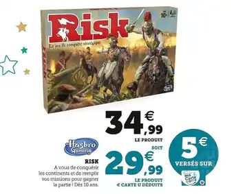 Hyper U Hasbro gaming risk offre