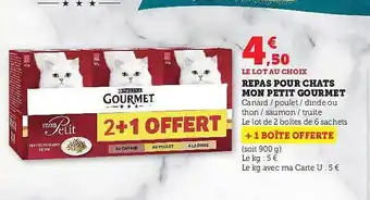 Hyper U Repas pour chats mon petit gourmet offre