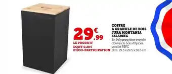 Hyper U Coffre à granule de bois jura montana 36l 20kg offre