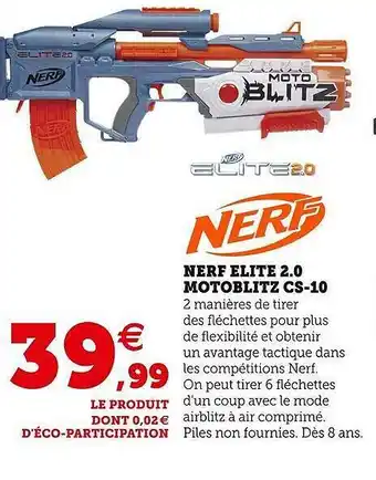 Nerf elite 2.0 motoblitz cs-10