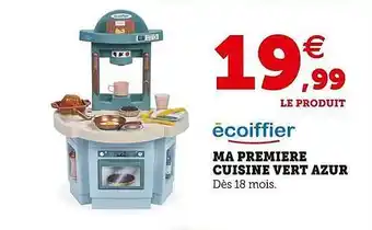Super U Ma première cuisine vert azur écoiffier offre