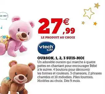 Ourson 1,2,3 suis-moi vtech baby