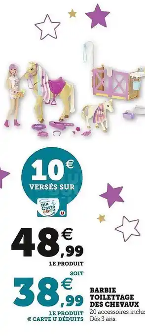 Barbie toilettage des chevaux