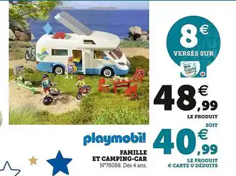Super U Famille et camping-car playmobil offre