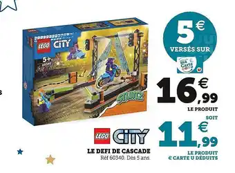 Super U Le défi de cascade lego city offre