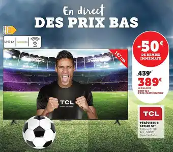Super U Téléviseur led 4k 58 offre