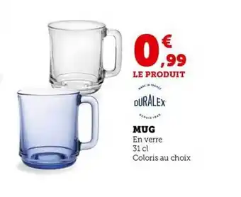 Super U Mug duralex offre