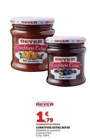Super U Confiture extra beyer offre