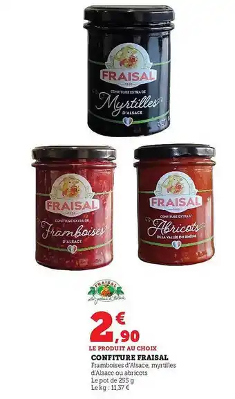 Super U Confiture fraisal offre