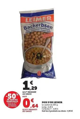 Super U Pois d'or leimer offre