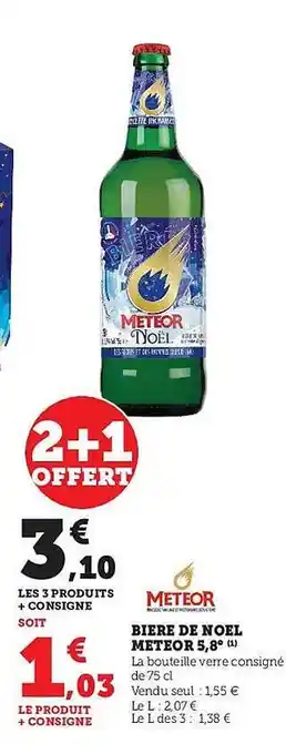 Super U Bière de noël meteor 5,8° offre