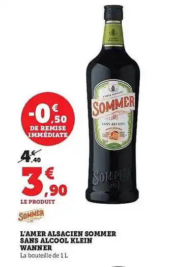 Super U L'amer alsacien sommer sans alcool klein wanner offre