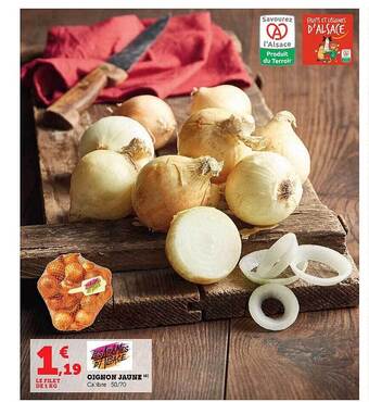 Super U Oignon jaune offre