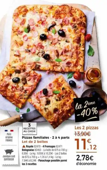 Thiriet Pizzas familiales offre