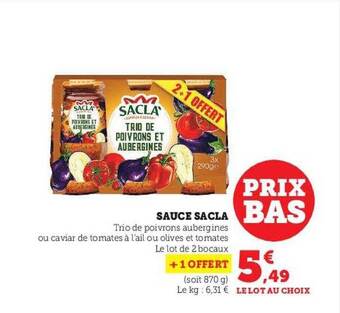 U Express Sauce sacla offre