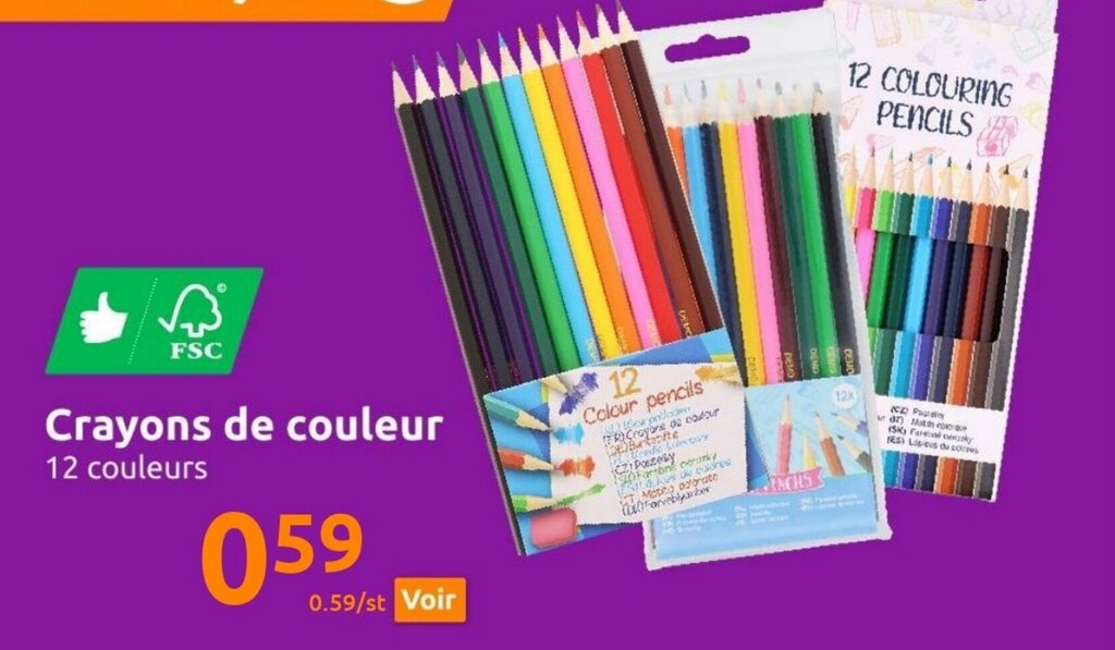 Promo Crayons de Couleur chez Action