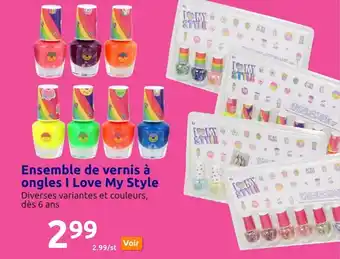 Action Ensemble de Vernis à Ongles I Love My Style offre