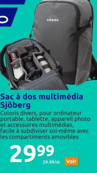 Action Sac à Dos Multimédia Sjöberg offre