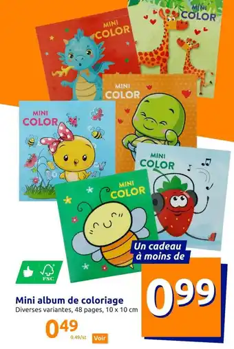 Action Mini Album de Coloriage offre