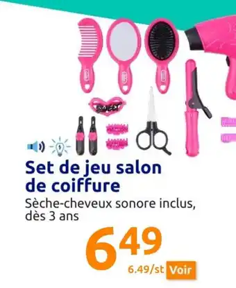 Action Set de Jeu Salon de Coiffure offre