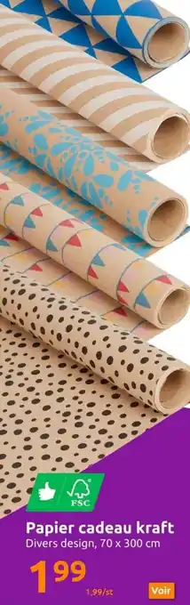 Action Papier Cadeau Kraft offre