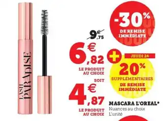 Hyper U Mascara L'Oreal offre