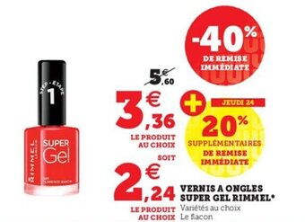 Hyper U Vernis A Ongles Super Gel Rimmel offre