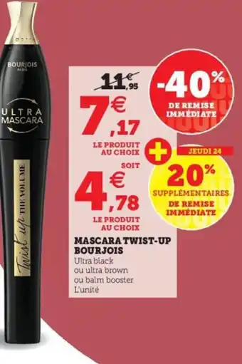 Hyper U Mascara Twist-Up Bourjois offre
