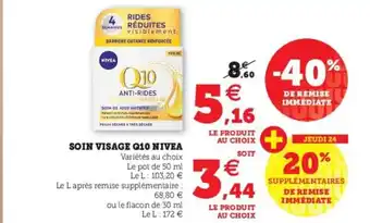 Hyper U Soin Visage Q10 Nivea offre