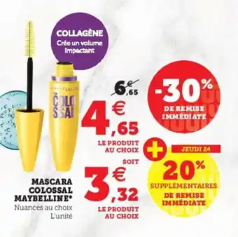 Hyper U Mascara Colossal Maybelline offre