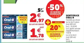 Hyper U Dentifrice Oral-B offre