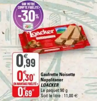 G20 Gaufrette Noisette Napolitaner offre
