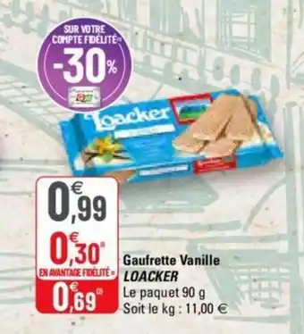 G20 Gaufrette Vanille offre
