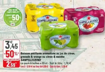 G20 Boisson pétillante aromatisée au jus de citron offre