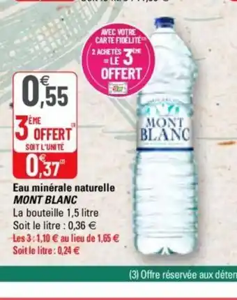 G20 Eau minérale naturelle offre