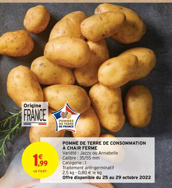 Intermarché Pomme de Terre de Consommation a Chair Ferme offre