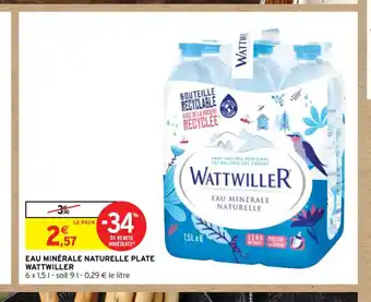 Intermarché Eau Minerale Naturelle Plate Wattwiller offre