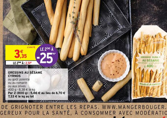 Intermarché Gressins Au Sesame Cyrnos offre