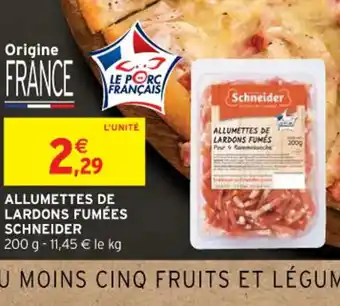 Intermarché Allumettes de Lardons Fumées Schneider offre